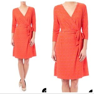NWT Charlie Paige Wrap Dress, Small, Pink & Orange